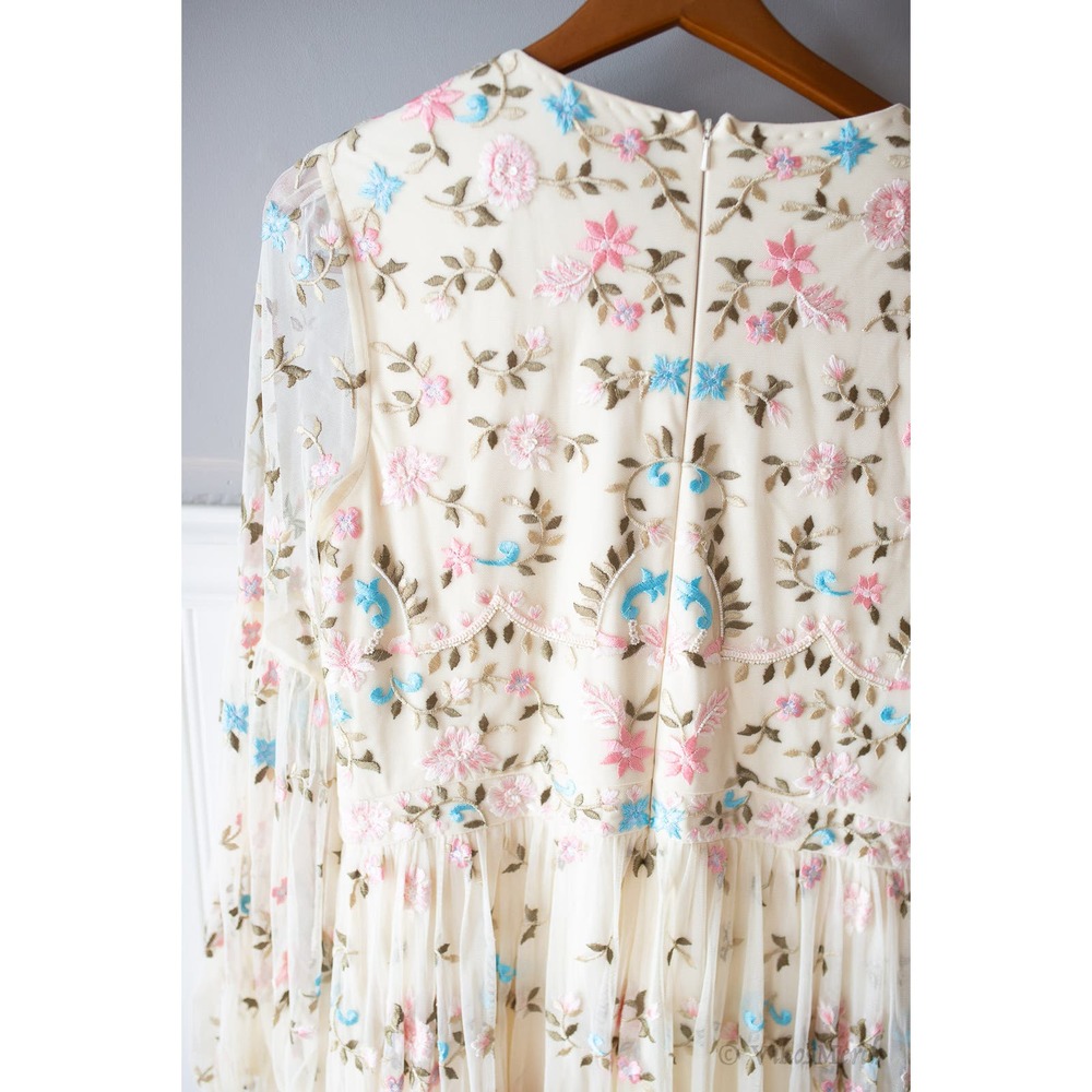 Mac Duggal EMBROIDERED BLOUSON SLEEVE GOWN Dress 10 NEW - Picture 10 of 10